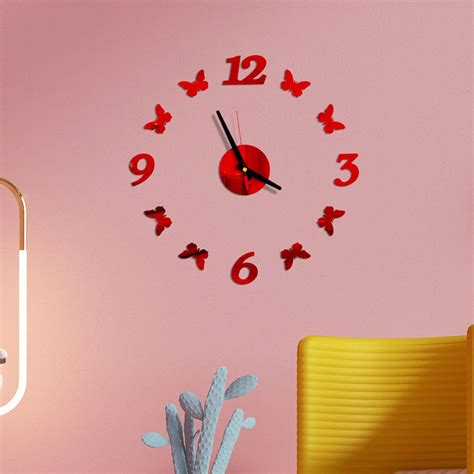 SDJMa 3D DIY Frameless Wall Clock For Living Room Decor Large Modern