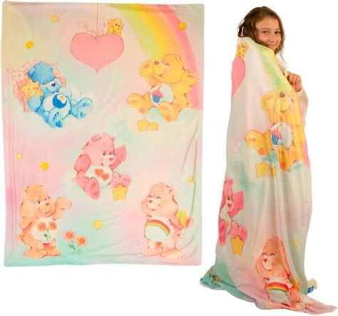 Franco Collectibles Care Bears Vintage Bedding Super Soft Plush Throw