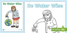 Save Water Colouring Comic Strip Activity Twinkl KS1