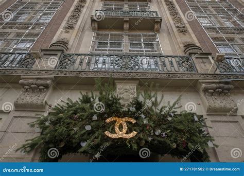 Christmas Decoration At The Entrance Of The Bijenkorf Department Store