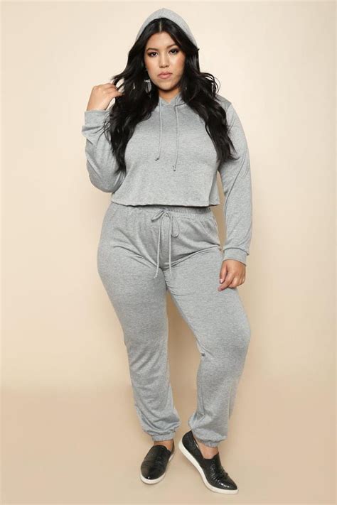 A Plus Size Jogger Pants And Sweater Set That Proves Two Really Is Better Than One Features An