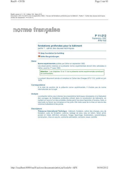 PDF DTU13 2 Partie 1 Fondations Profondes Pour Le Batiment DOKUMEN TIPS