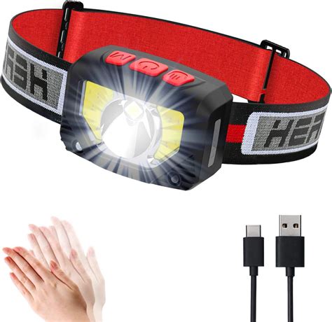 Led Head Torch Usb Headlamp Rechargeable Super Bright 1000 Lumens Cob