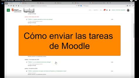 C Mo Realizar Las Tareas En Moodle Youtube