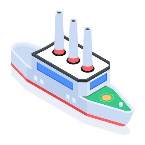 Premium Vector Isometric Icon Of Cargo Ship