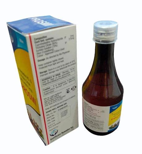 Prosmi Cyproheptadine Tricholine Citrate Sorbitol Syrup Ml At Rs