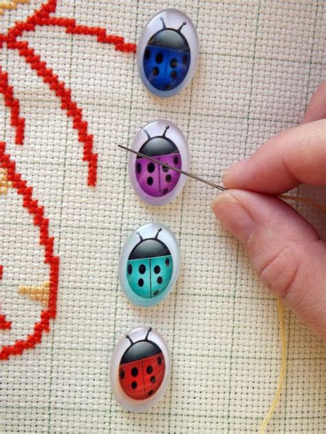 Needle Minder Ladybug Set Of 4 Needle Minders Needle Etsy Needle