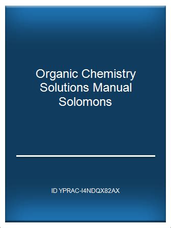 Mod Pdf Organic Chemistry Solutions Manual Solomons Telegraph