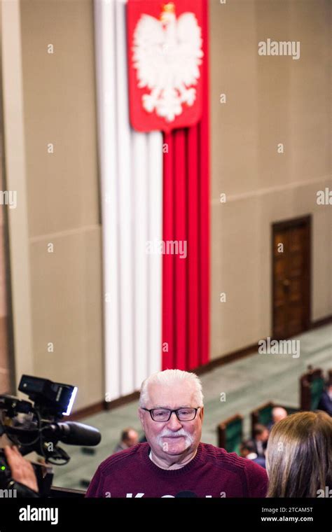 Warsaw Poland Th Dec Lech Walesa Former President Of Poland