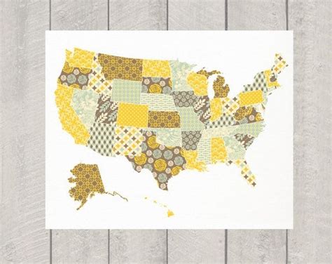 United States Map Art Large Nursery art by DeliveredByDanielle