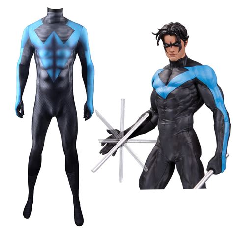 Titans Nightwing Robin Jumpsuits Cosplay Costume Kids Adult Halloween