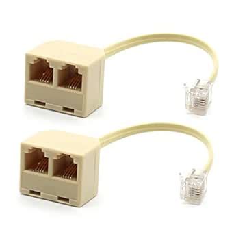 Conector Divisor Rj Macho A Doble Hembra P C Adaptador De Tel Fono