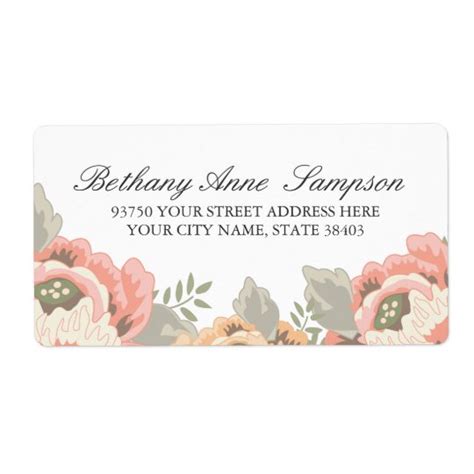 Vintage Floral Address Labels | Zazzle.com