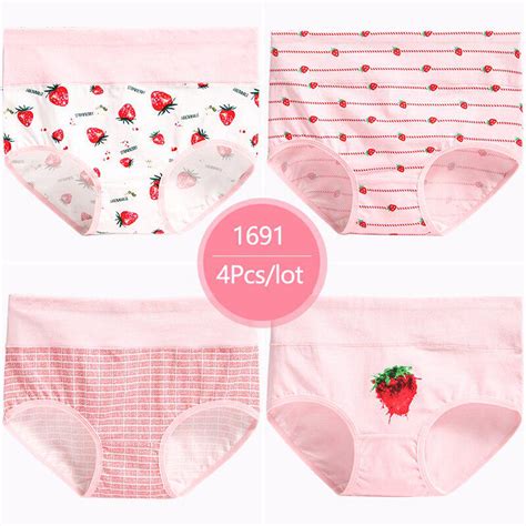 Cheap Langsha Panties Women Breathable Soft Cotton Underwear Cute Print