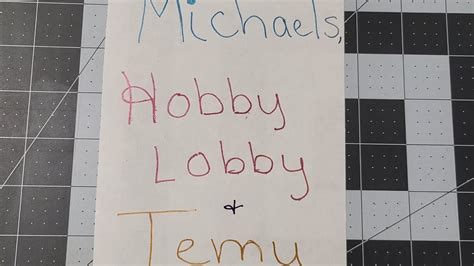 Michael S Hobby Lobby And Temu Craft Haul Youtube