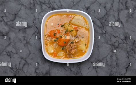 Original Jamaican Chicken Soup Jamaican And West Indian Food Stock Photo