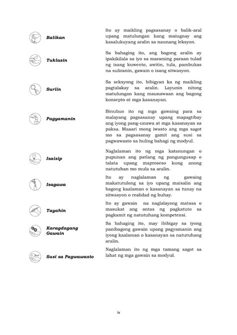 Filipino 8 Modyul 1 Karunungang Bayan Grade 8 Modules