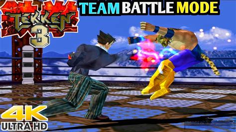 Tekken 3 Jin Kazama Team Battle Mode Gameplay Walkthrough Game [4k