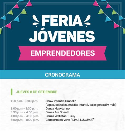 Calam O Cronograma Feria J Venes Emprendedores