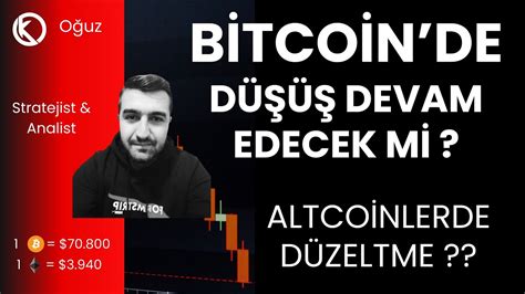 Bitcoin de Düşüş Devam Edecek Mi Altcoinlerde Düzeltme Mi Geliyor