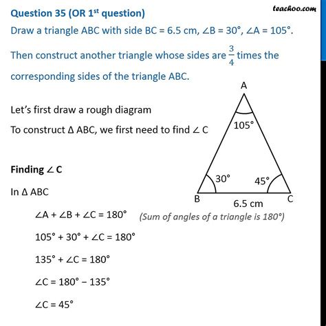 Draw A Triangle Abc With Side Bc Cm B A Then