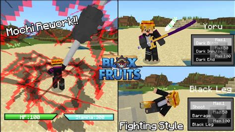 Bloxfruits Update Addon Mod For Minecraft Pe Race Weapon