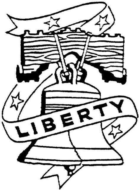 Liberty Bell Coloring Pages For Childrens Lesson Coloring Pages