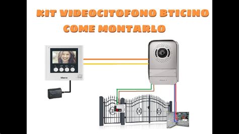 Kit Videocitofono Monofamiliare Bticino Fili Montaggio Youtube