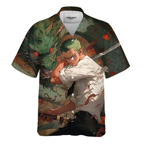 Roronoa Zoro Hawaiian Shirt One Piece Hawaiian Shirt Wibuprint