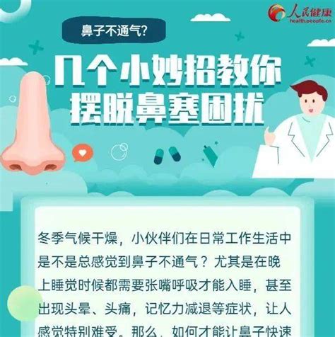 【健康科普】鼻子不通气？几个小妙招教你摆脱鼻塞困扰！侵权国家治疗