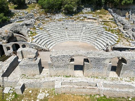 Drone View At The Roman Archaeological Site Of Butrinto In Albania