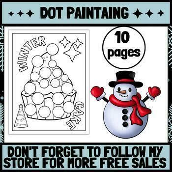 FREE Winter Dot Painting A Fine Motor Activity Winter Coloring