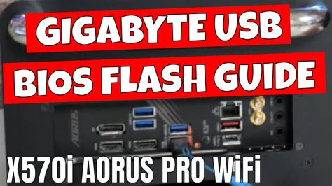 How To Use Gigabyte No Cpu Bios Usb Q Flash Back X570i Aorus Pro Wifi Youtube