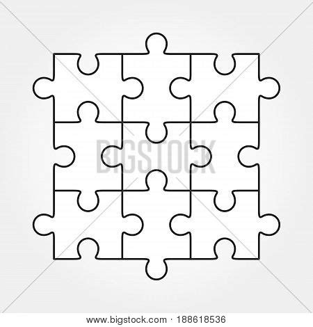 Jigsaw Puzzle Blank Vector Photo Free Trial Bigstock