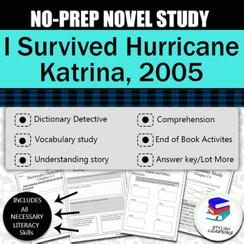 I Survived Hurricane Katrina Novel Study Complete Novel Study