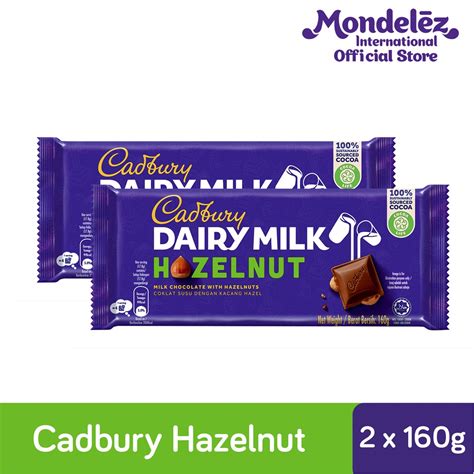 Bundle Of 2 Cadbury Dairy Milk Hazelnut Chocolate Bar 160g Shopee