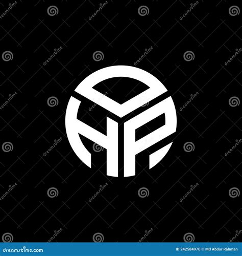 OHP Letter Logo Design on Black Background. OHP Creative Initials ...