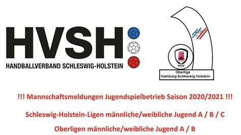 Handballverband Schleswig Holstein HVSH mit Meldeübersicht für