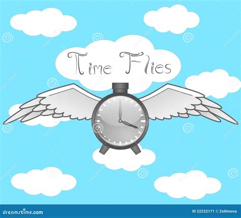 Time Flies Stock Illustration Illustration Of Clock 22232171