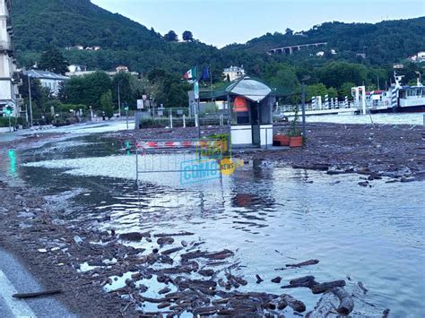 Como Lago Esondato Nella Notte Impressionante Crescita Con Tanti