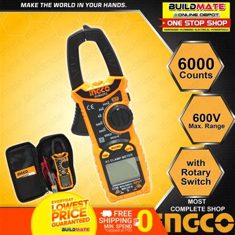 INGCO Digital AC Clamp Meter Multi Tester 6000 Counts DCM6003 100