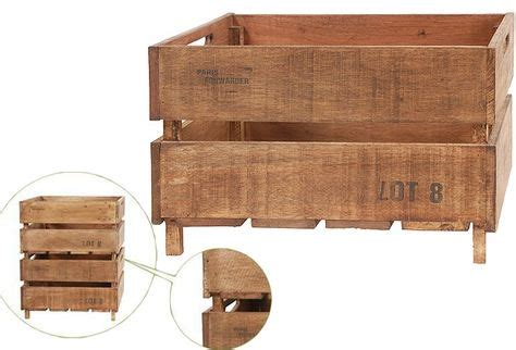 Large Farmer s Market Stackable Wood Crate Ящики Интерьер