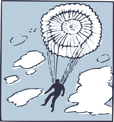 Man Parachutes - Openclipart