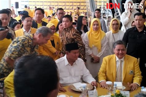 Prabowo Hadir Di Tasyakuran Hut Ke Golkar