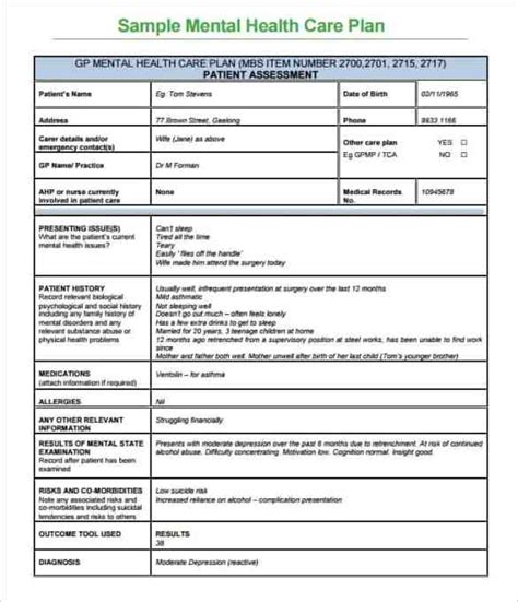 38 Free Treatment Plan Templates In Word Excel Pdf