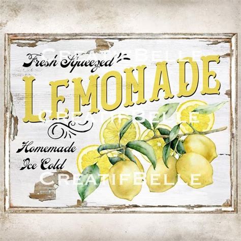 Vintage Lemonade Sign Lemon Wreath Decor Accent Sign Lemon Tiered