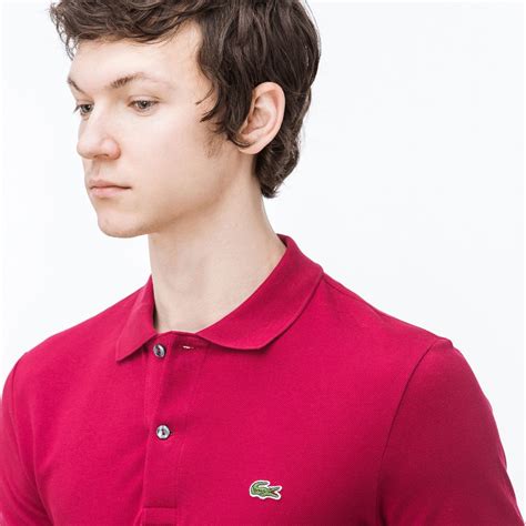 Lacoste L Erkek Slim Fit Uzun Kollu Bordo Polo L Ph