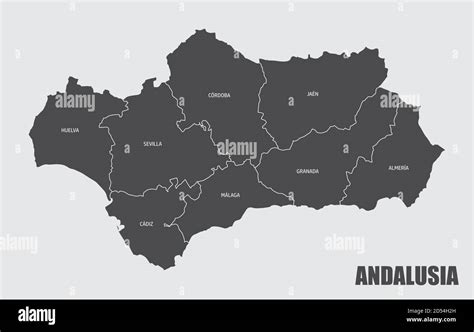 Andalusia Map Stock Vector Images Alamy