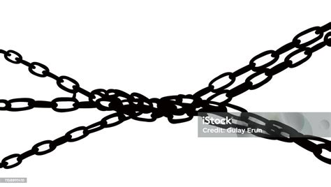 chain silhouette vector stock illustration  image