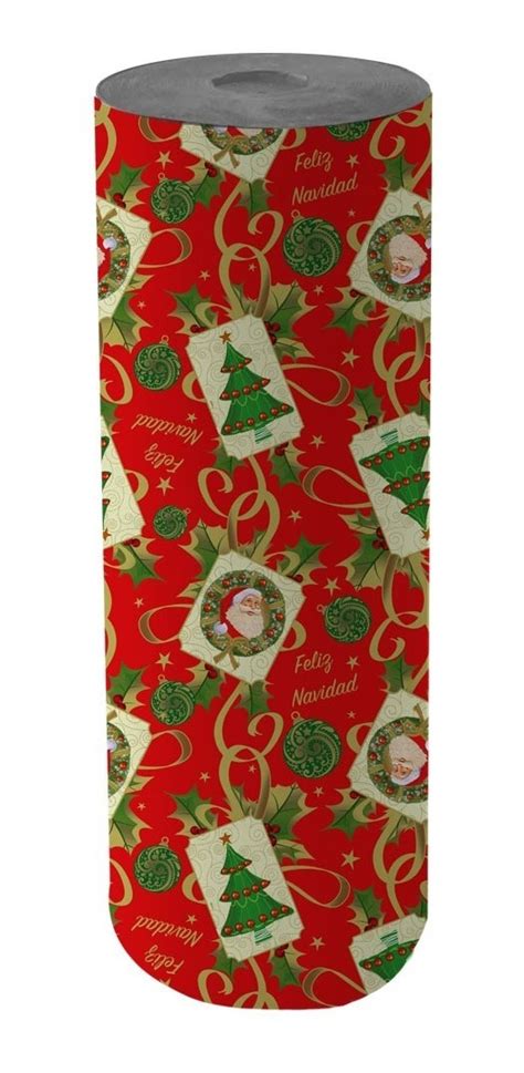 Bobina Papel De Regalo Muresco Navidad Noel 35cm X 200mt Envío gratis